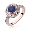 Pierścionek W0274 Szafir 1,00ct różowe złoto