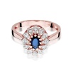 Pierścionek W0354 Szafir 0,70ct różowe złoto