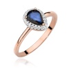 Pierścionek W0455 Szafir 0,60ct różowe złoto