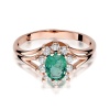 Pierścionek W0037 Szmaragd 0,80ct różowe złoto