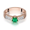 Pierścionek W0075 Szmaragd 0,50ct różowe złoto