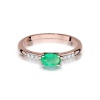 Pierścionek W0077 Szmaragd 0,40ct różowe złoto