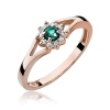Pierścionek W0185 Szmaragd 0,15ct różowe złoto