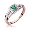 Pierścionek W0271 Szmaragd 0,15ct różowe złoto