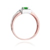 Pierścionek W0271 Szmaragd 0,15ct różowe złoto