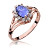 Pierścionek W0037 Tanzanit 0,70ct różowe złoto