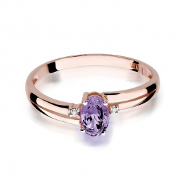 Pierścionek W0068 Tanzanit 0,40ct różowe złoto