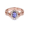 Pierścionek W0182 Tanzanit 0,40ct różowe złoto