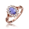 Pierścionek W0182 Tanzanit 0,70ct różowe złoto