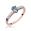 Pierścionek W0067 Topaz Swiss 0,50ct różowe złoto