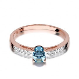 Pierścionek W0067 Topaz Swiss 0,50ct różowe złoto