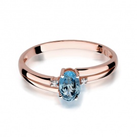 Pierścionek W0068 Topaz Swiss 0,50ct różowe złoto