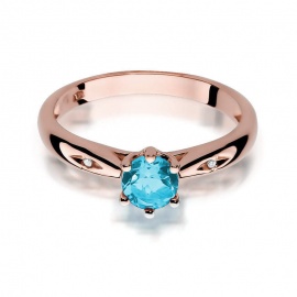 Pierścionek W0074 Topaz Swiss 0,50ct różowe złoto