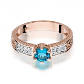 Pierścionek W0075 Topaz Swiss 0,50ct różowe złoto