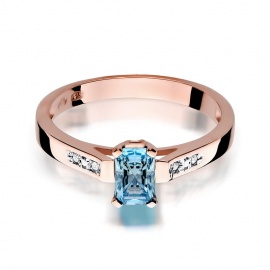 Pierścionek W0078 Topaz Swiss 0,65ct różowe złoto