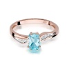 Pierścionek W0094 Topaz Swiss 0,65ct różowe złoto