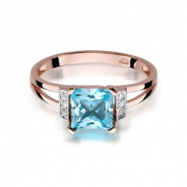 Pierścionek W0103 Topaz Swiss 1,40ct różowe złoto