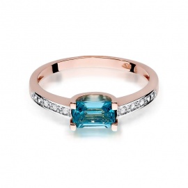 Pierścionek W0105 Topaz Swiss 0,65ct różowe złoto