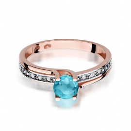 Pierścionek W0106 Topaz Swiss 0,50ct różowe złoto