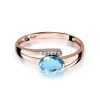 Pierścionek W0119 Topaz Swiss 0,50ct różowe złoto