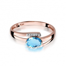 Pierścionek W0119 Topaz Swiss 0,50ct różowe złoto