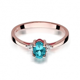 Pierścionek W0301 Topaz Swiss 0,50ct różowe złoto