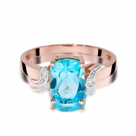 Pierścionek W0400 Topaz Swiss 2,40ct różowe złoto