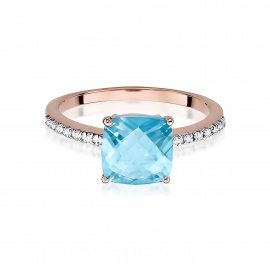 Pierścionek W0511 Topaz Swiss 2,00ct różowe złoto