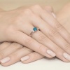 Pierścionek W0014 Topaz London Blue 0,50ct różowe złoto