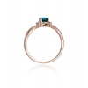 Pierścionek W0019 Topaz London Blue 0,50ct różowe złoto