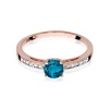 Pierścionek W0066 Topaz London Blue 0,50ct różowe złoto
