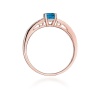 Pierścionek W0066 Topaz London Blue 0,50ct różowe złoto