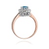 Pierścionek W0284 Topaz London Blue 0,50ct różowe złoto