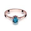 Pierścionek W0301 Topaz London Blue 0,50ct różowe złoto