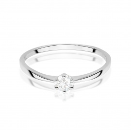 Pierścionek W0579 Diament 0,20ct białe złoto