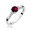 Pierścionek W0010 Granat 0,60ct białe złoto