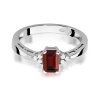 Pierścionek W0002 Granat 0,70ct białe złoto