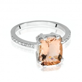 Pierścionek W0527 Morganit 2,80ct białe złoto