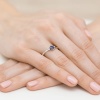 Pierścionek W0346B Szafir 0,30ct białe złoto