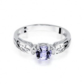 Pierścionek W0014 Tanzanit 0,50ct białe złoto