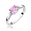 Pierścionek W0003 Różowy Topaz 1,10ct białe złoto
