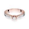 Pierścionek W0202 Diament 0,15ct różowe złoto