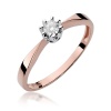 Pierścionek W0173 Diament 0,15ct różowe złoto