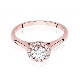 Pierścionek W0550 Diament 0,50ct różowe złoto
