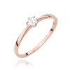 Pierścionek W0579 Diament 0,15ct różowe złoto