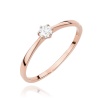 Pierścionek W0579 Diament 0,10ct różowe złoto