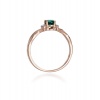 Pierścionek W0019 Szmaragd 0,40ct różowe złoto