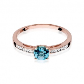 Pierścionek W0066 Topaz Swiss 0,50ct różowe złoto