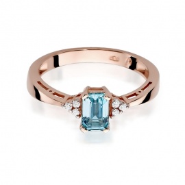 Pierścionek W0002 Topaz Swiss 0,65ct różowe złoto