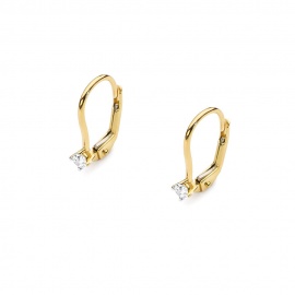 Kolczyki K0057 Diament 2 x 0,07ct żółte złoto